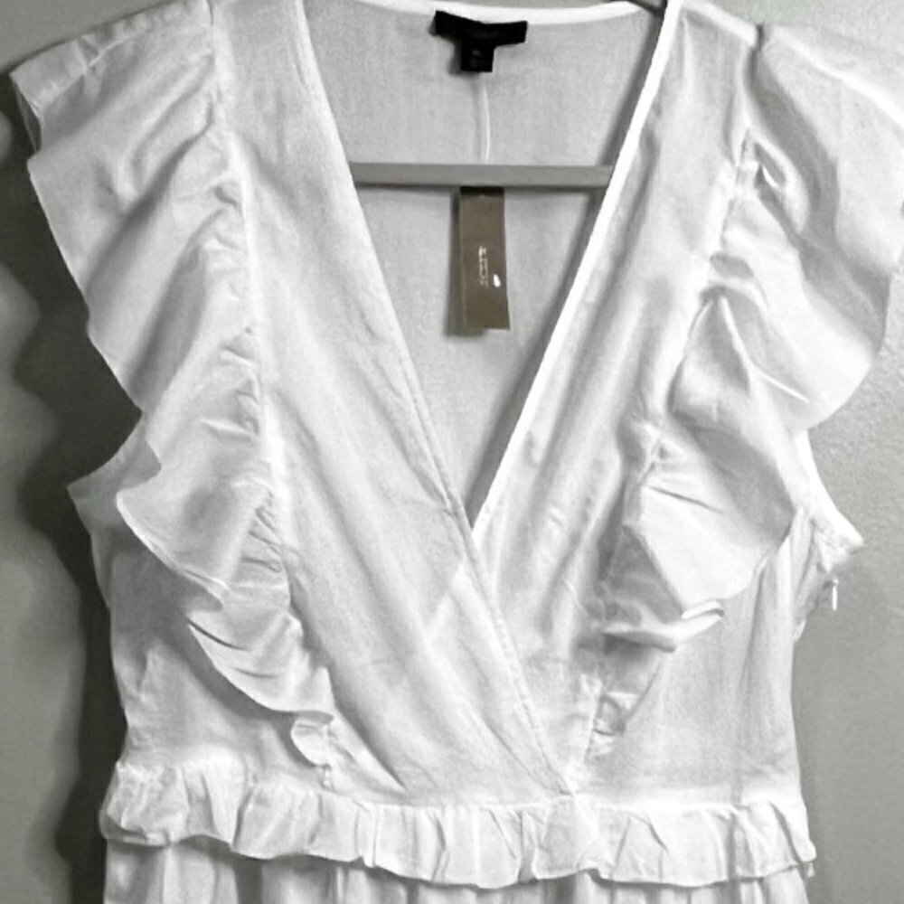 J Crew Flutter-sleeve cover-up dress in white Size XL